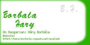 borbala hary business card